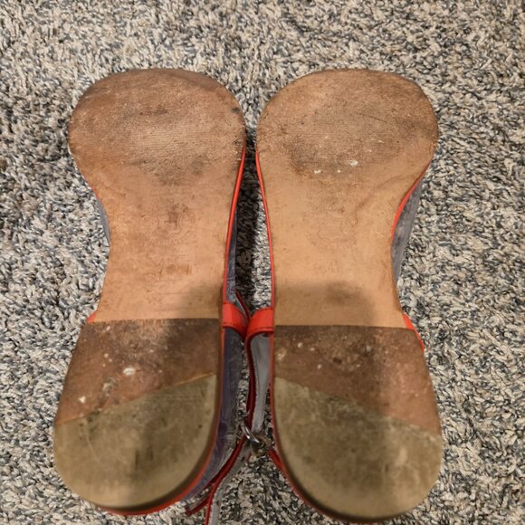 Boden Orange Patent Leather Thong Sandals 41/9.5 - Picture 6 of 9